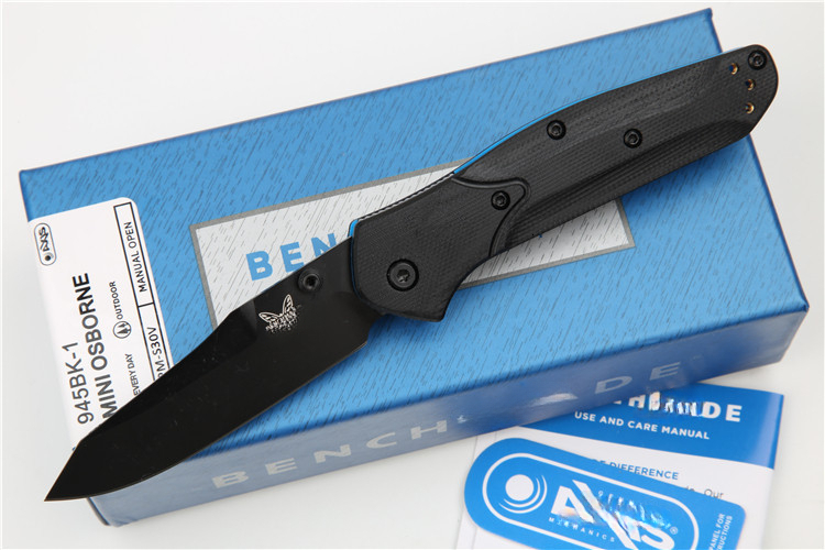 Made New MINI 945 / 945BK Mark S30V Blade G10 Handle Camping Kitchen Hunting Pocket Outdoor EDC Tool Folding Knife