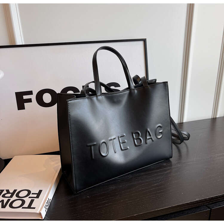 PU Leather Large-Capacity New Foreign Trade Fashion Handbag, Tote Vintage Shoulder Bag, Commuter Large Bag