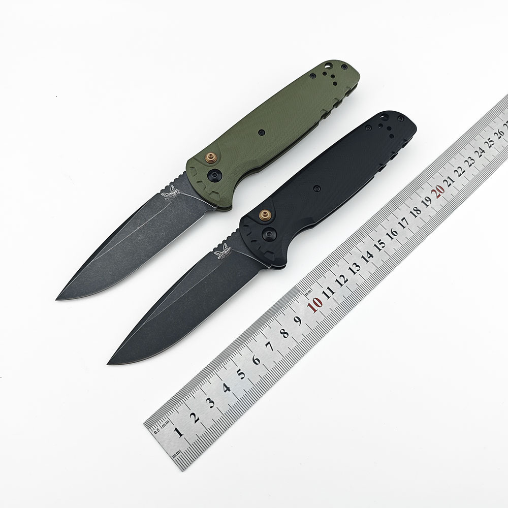 BM 4300 CLA Premium Folding Knife, Stonewash Blade G10 Handle Outdoor Utility Survival Pocket Knife for Hiking Fishing Camping