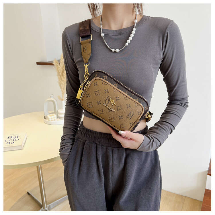 Cross-Border Women's New Vintage High-End Fashion Monogram Shoulder European And American Niche Design Crossbody Bag