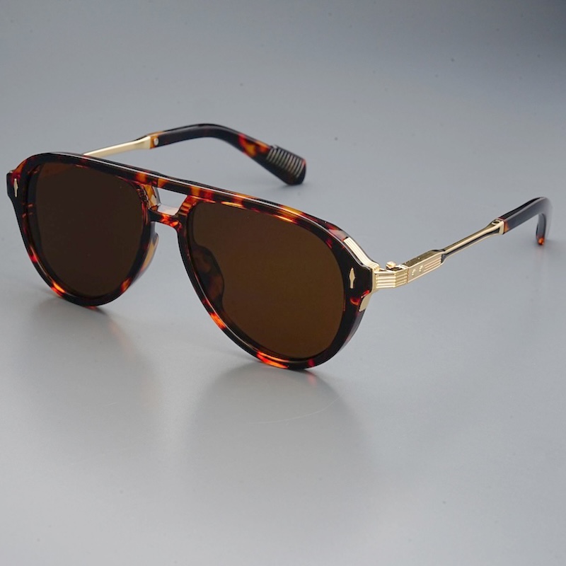 Oversized Pilot Sunglasses European and American Men's Retro Double Bridges Rivets Square Frame Cross-Border Spot Wholesale UV Protection CB Fash