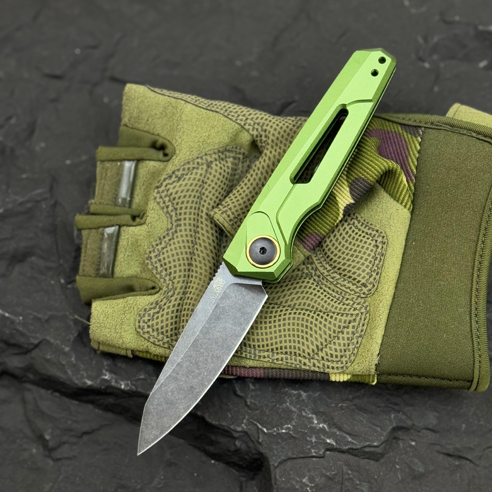 KS 7550 Launch 11 Multifunctional Carving Knife 2.75 "CPM-154 Steel Blade Outdoor Hunting Knife for Camping and Wilderness
