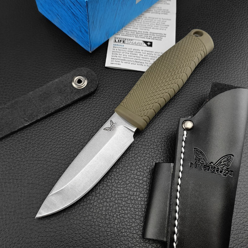 BM 200 Fixed Blade Knife Outdoor Hunting Camping Knives 3V Blade Nylon Fiber Handle EDC Survival Hiking Cutting Tools