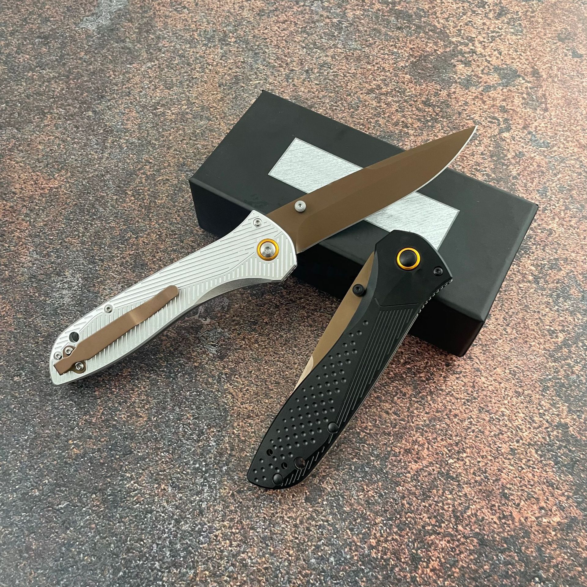 New BM 710FE Outdoor Pocket Folding Knife D2 Blade Aluminum Tactical Self-defense Knives EDC Handle Hiking Camping Fishing Tools