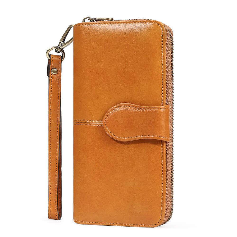 Women Light Luxury Niche Designer Wallet, Hummer Paul Cowhide Clutch, RFID Security Large Capacity Multi Card Slots Purse SENYY