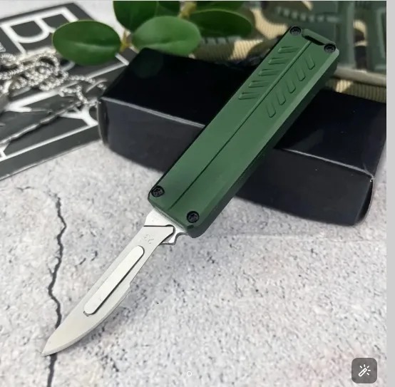 Removable Blades Mini Pocket Assisted Knife Aluminum Alloy Handles Outdoor Camping Cutting Tools for Gifts