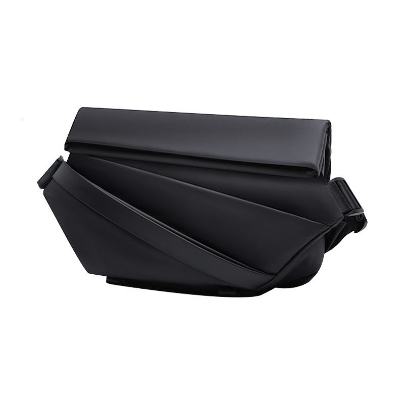 MATE ELAN Premium Black Waterproof Cross Body Bag Personality Fashion Men Novel Messenger Minimalist Sling Shoulder