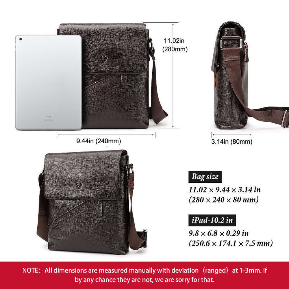 Light Luxury Niche Designer Hummer Paul Men Bag, Top Layer Cowhide Flap Shoulder Bag, Cross Border Trendy Genuine Leather Crossbody BackpackSENYY