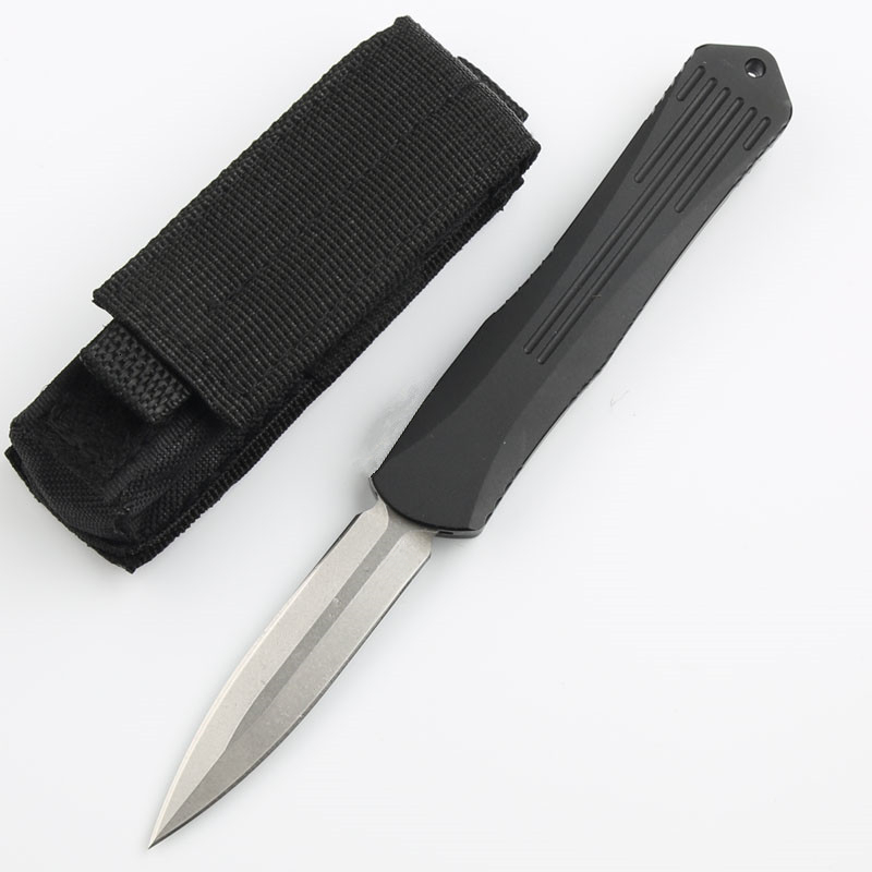 High-hardness outdoor folding knife with black handle, D2 aviation aluminum, sharp portable for wilderness survival, camping, and EDC pocket tool