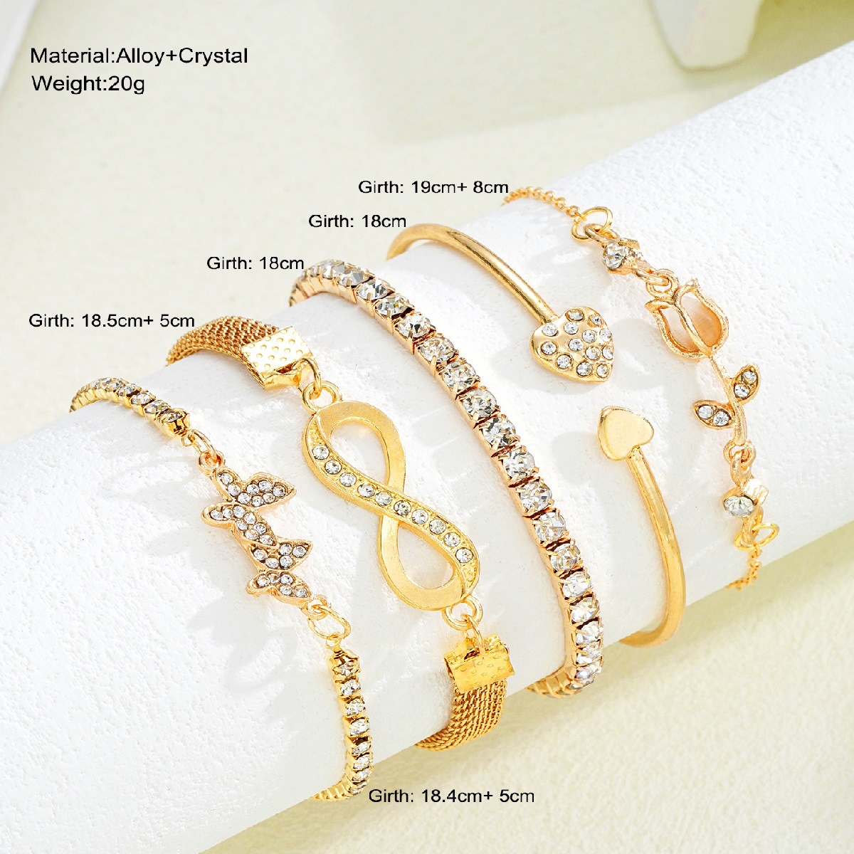 Chic Colored Twisted Heart Design Layered Jewelry for Women