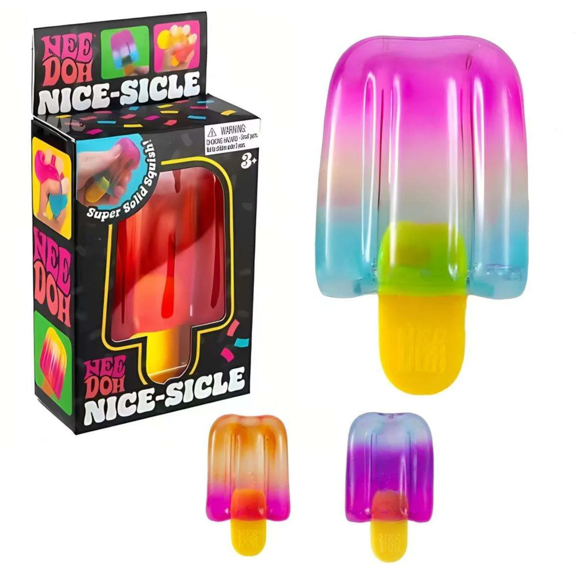 In Stock 2026 Nee Doh Nice-Sicle Popsicle Sensory Squeeze Toy Super Solid Squish Stress Relief for Kids Adults Summer Easter Gift