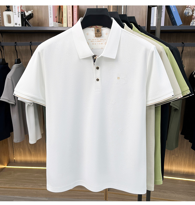 Designer Embroidered Logo Polo Shirt Mens Business Casual Short Sleeve Breathable Top For Daily Work Office Summer Fashion In Multiple Colors