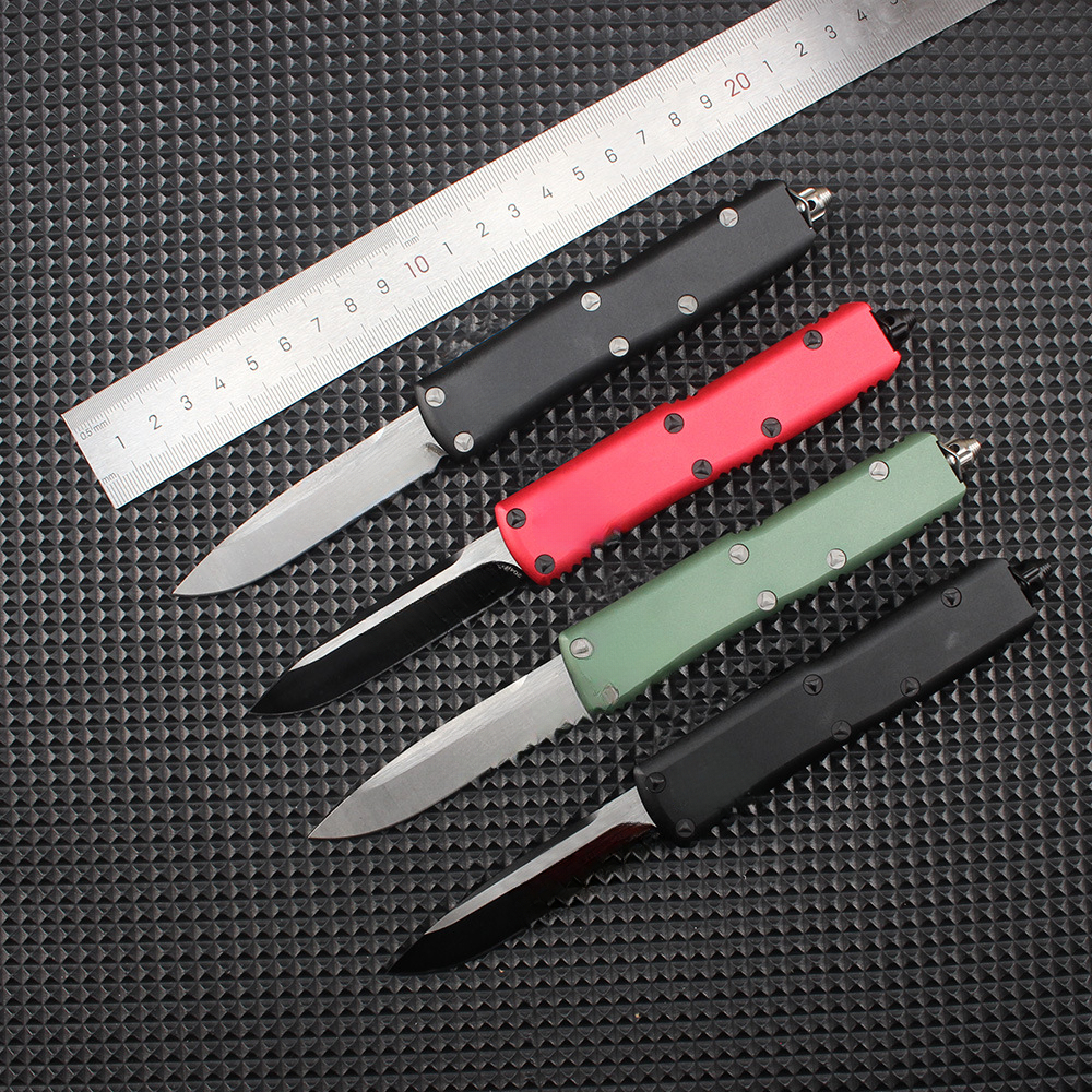 UTX-85 Outdoor EDC Knife, Aluminum Alloy Handle, 440C Stainless Steel Blade, Portable Survival Knife for Camping Hiking Travel