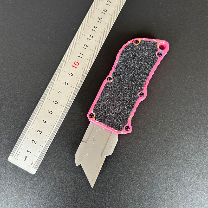 Mini Aluminum Folding Utility EDC Knife Box Cutter Pocket Utility Knife with Replaceable Blades Belt Clip
