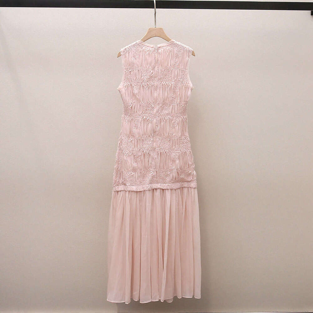Designer's k30 high-end women's summer new style vacation style sweet texture patch long women's vest