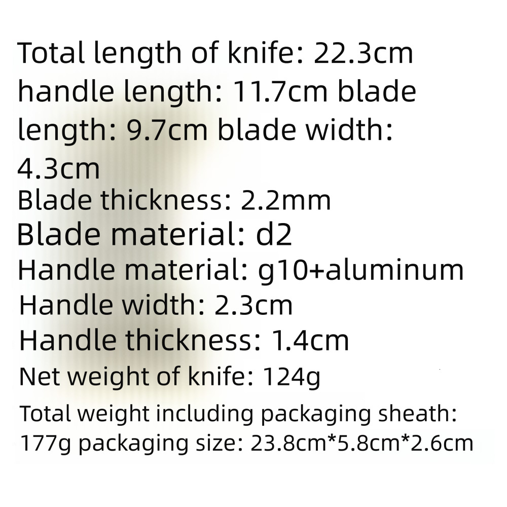 Bestseller Stainless Steel D2 Sheathed Kitchen Knife G10+ Aluminum Handle Integrated Blade Multi-purpose Kitchen Utility Knife