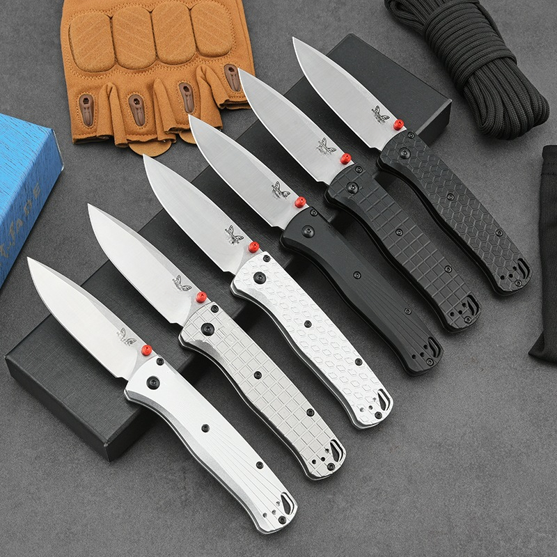 BM 533-3 Bugout Nylon Wave Handle Axis Lock Folding Outdoor Self Defense Pocket Knife EDC Camping Hunting Tools