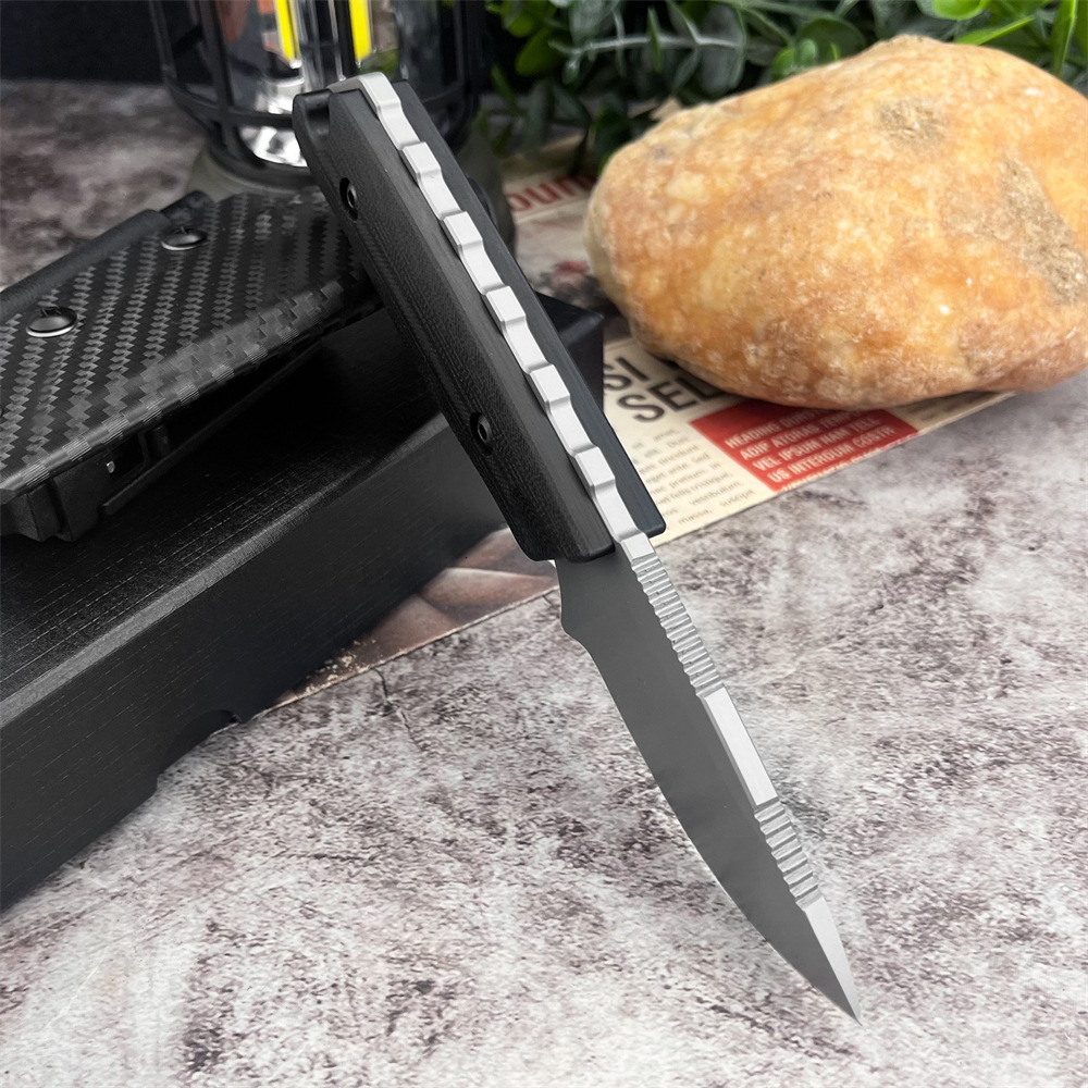 BM 15017 with K-shield Small Straight Knife 8Cr13Mov Blade G10 Handle High Hardness Portable Self-defense Tactical Knife