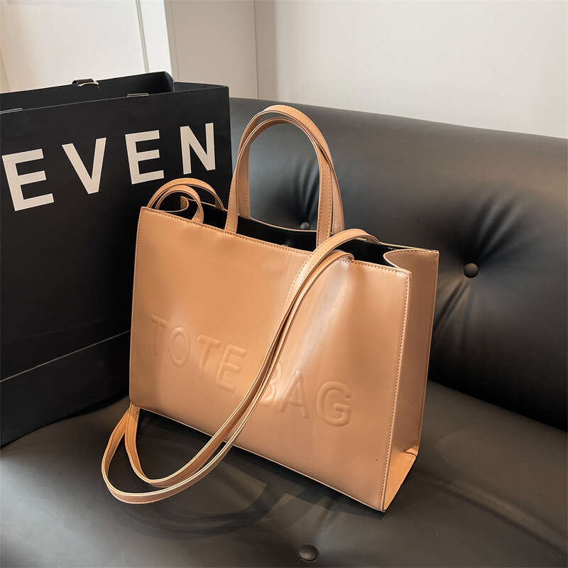 PU Leather Large-Capacity New Foreign Trade Fashion Handbag, Tote Vintage Shoulder Bag, Commuter Large Bag