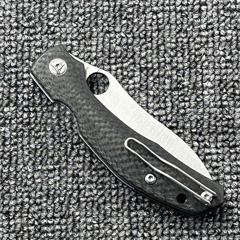 C241 Carbon Fiber Handle Folding High Hardness Outdoor Camping Wilderness Survival Pocket Tool Knife