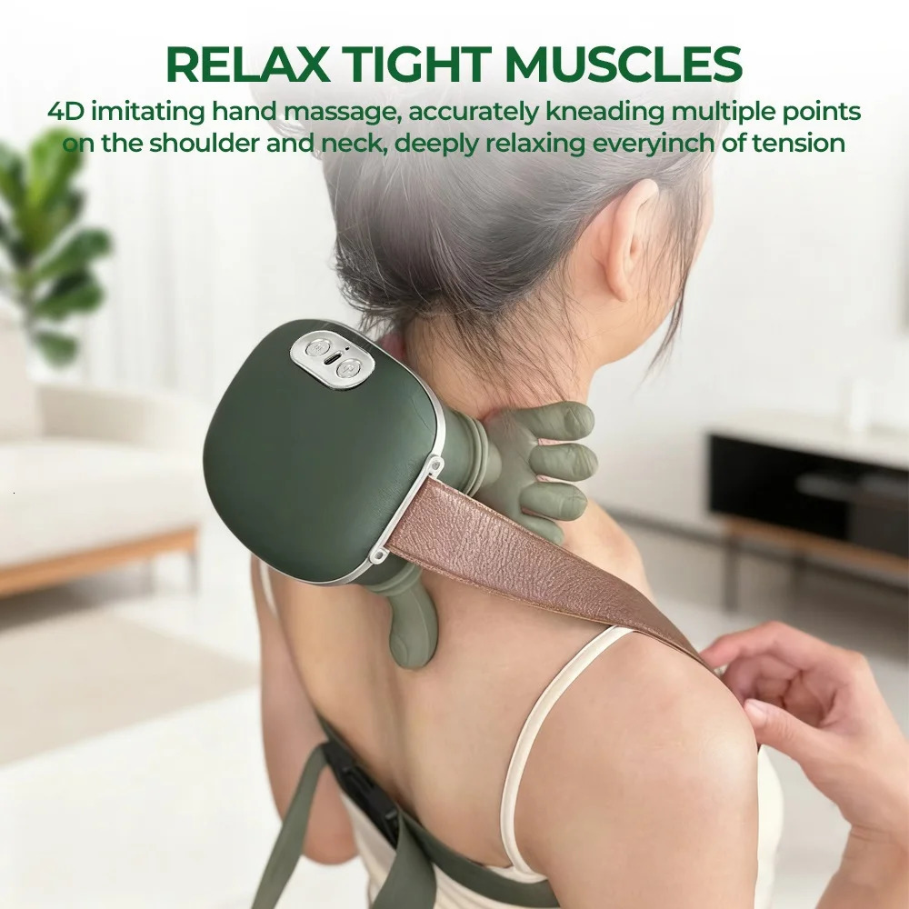 Bionic Finger Hand-Shaped Neck & Shoulder Massager, 4D Kneading Brushless Motor for Cervical, Trapezius, Body, Back, and Leg Massage - 714g - view 3