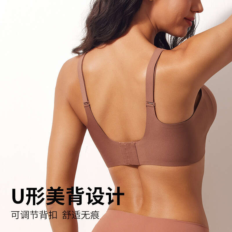 Plus Size Wireless Comfort No Underwire Full Support Easy Wear Bra For Ladies Cross-border foreign trade non-wired jelly seamless underwear for women 