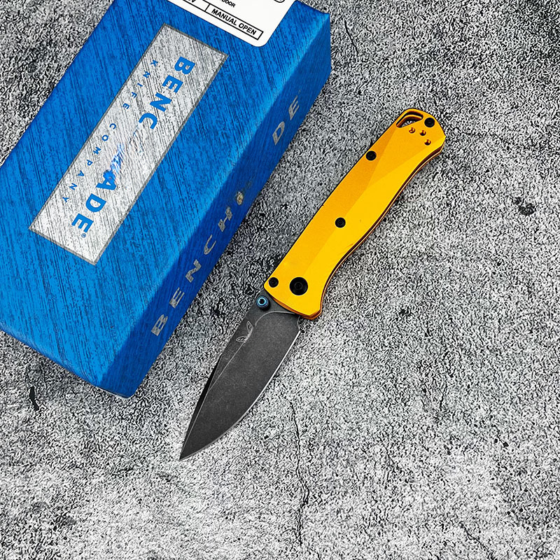BM 533 D2 Blade Aluminum Shank Pocket Folding Knife EDC Outdoor Camping Tool Self Defense Hunting Tactical Knife