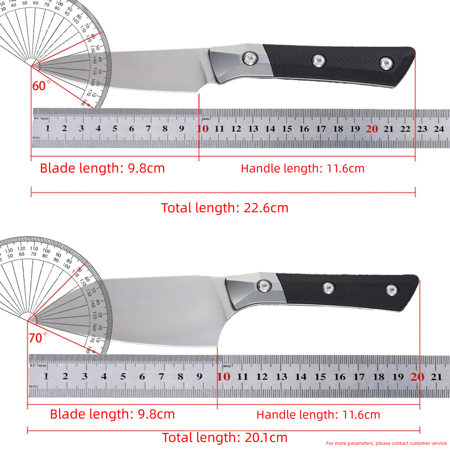 Outdoor G10 Non-Slip Handle Small Knife 7Cr13 Steel Blade Camping Hunting Self-defense Multitools Hand Knives EDC
