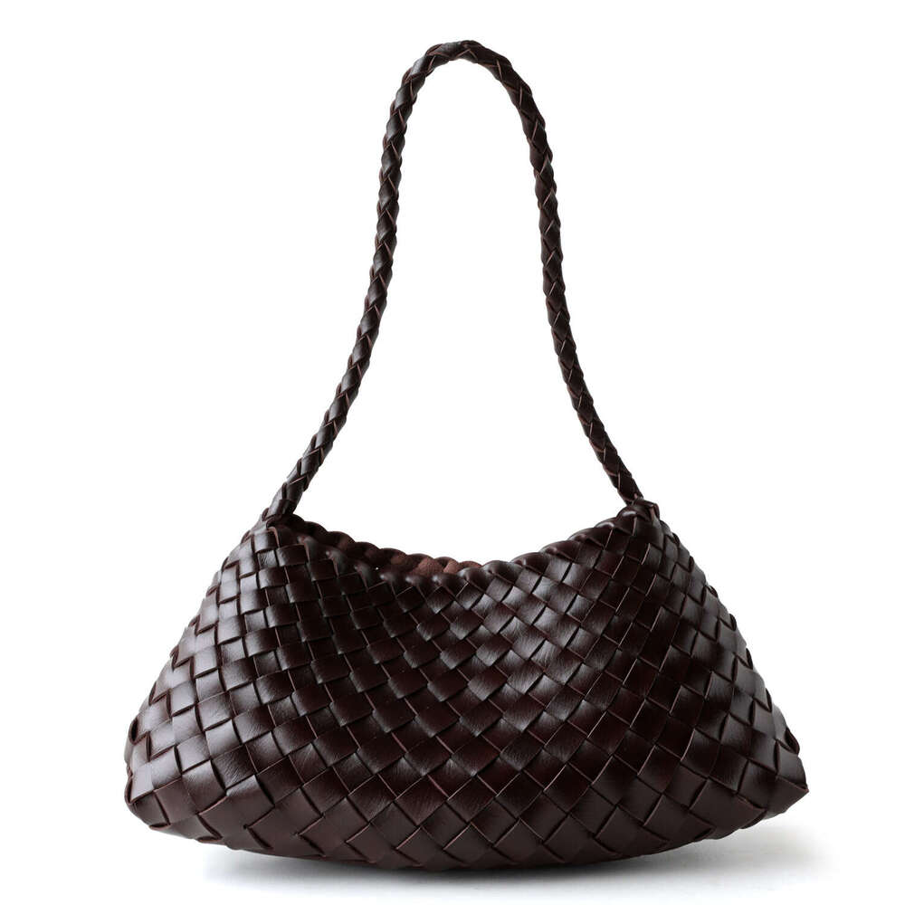 Totebag Shoulder Niche Retro Fashion Handwoven Crescent Versatile New Old Money Style Commuter Underarm Bag For Women ROSE NOIRE