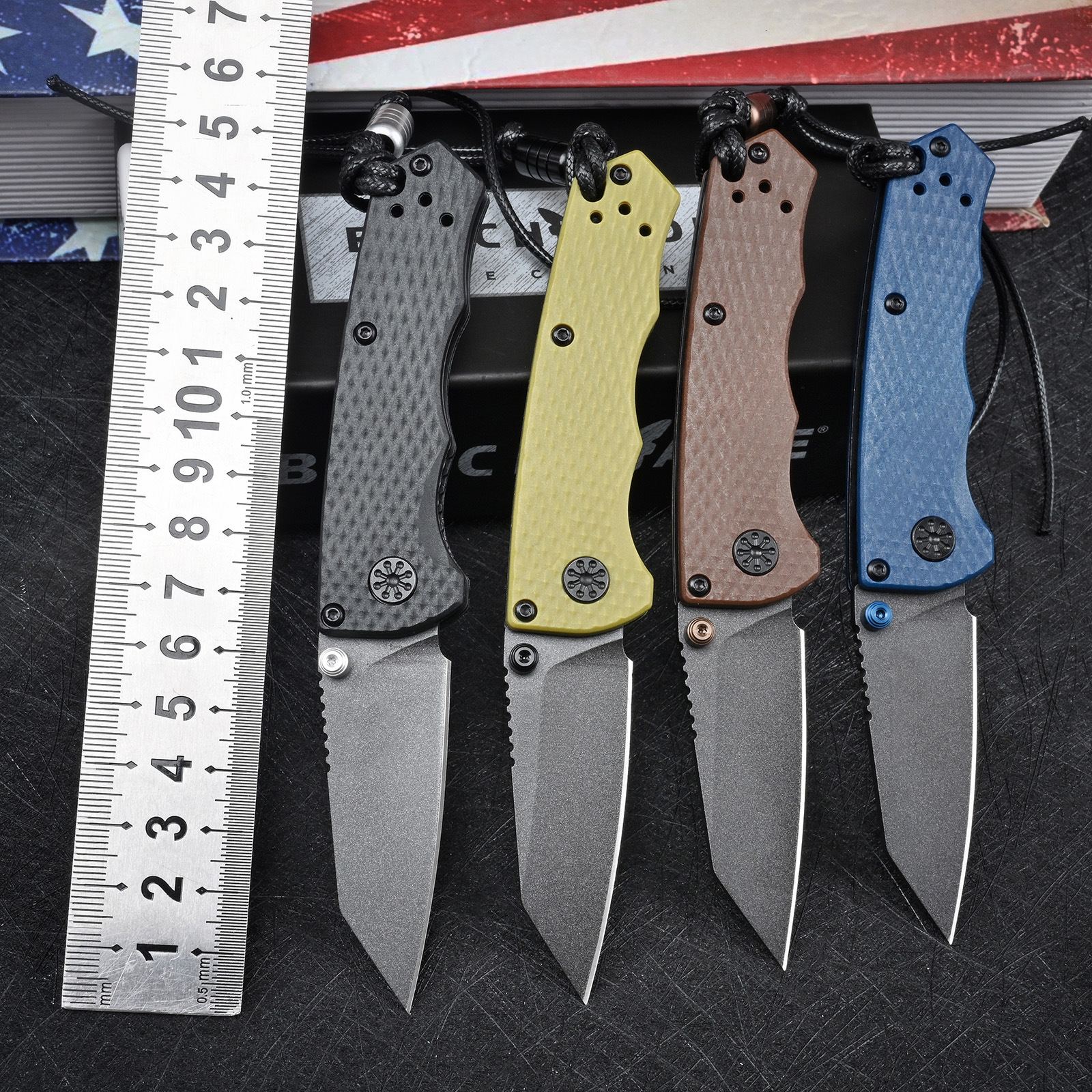 BM 290 290BK Full Immunity Nylon Handle Mini Pocket Knife Marked M4 Steel Blade Outdoor Multifunctional Camping Hunting EDC Tool