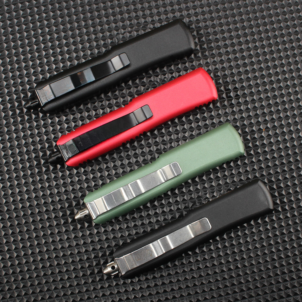 UTX-85 Outdoor EDC Knife, Aluminum Alloy Handle, 440C Stainless Steel Blade, Portable Survival Knife for Camping Hiking Travel