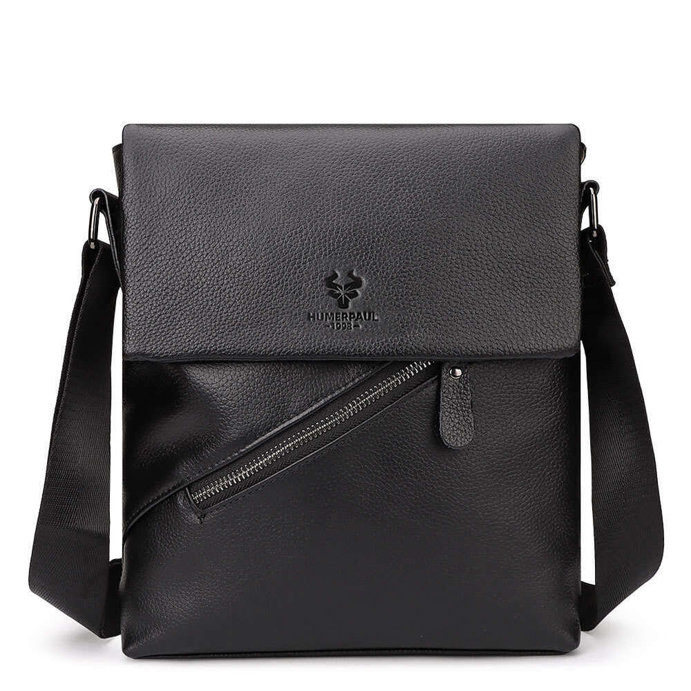 Light Luxury Niche Designer Hummer Paul Men Bag, Top Layer Cowhide Flap Shoulder Bag, Cross Border Trendy Genuine Leather Crossbody BackpackSENYY