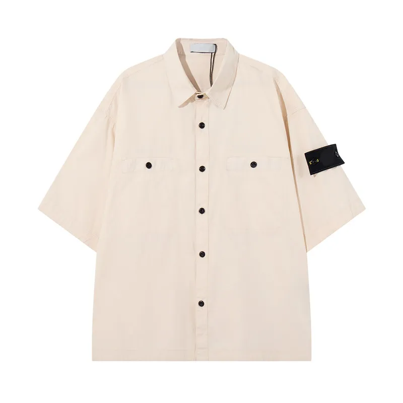 New Designer Men's T-Shirts Luxury Organic cotton vintage washed loose short-sleeved shirt stone t-shirts M-XXL