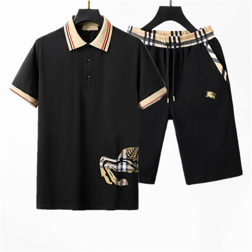 Mens designer summer sets Polo t shirt shorts tracksuit fashion Sweatsuits mens shorts t shirt cotton sports casual wear track suit Sportswear men's clothing