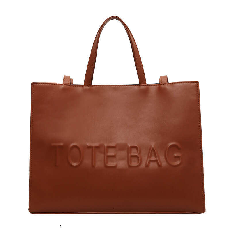 PU Leather Large-Capacity New Foreign Trade Fashion Handbag, Tote Vintage Shoulder Bag, Commuter Large Bag