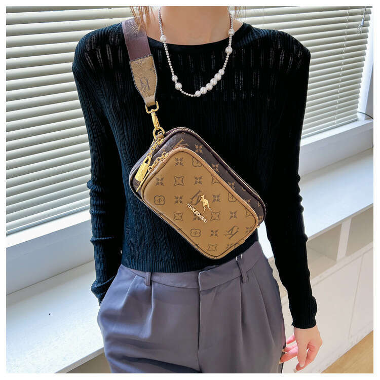 Cross-Border Women's New Vintage High-End Fashion Monogram Shoulder European And American Niche Design Crossbody Bag