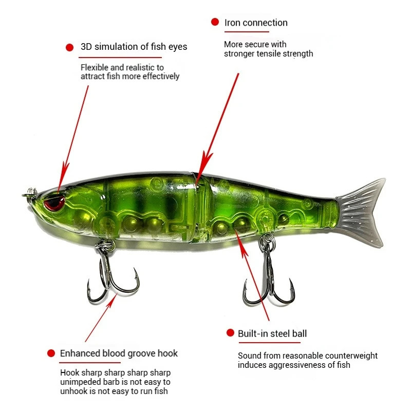 Balam Fishing Lure Glide Bait 115cm 185g Swimbait Joint Giant Pike Bass Catfish Hard Saltwater Lures 260427