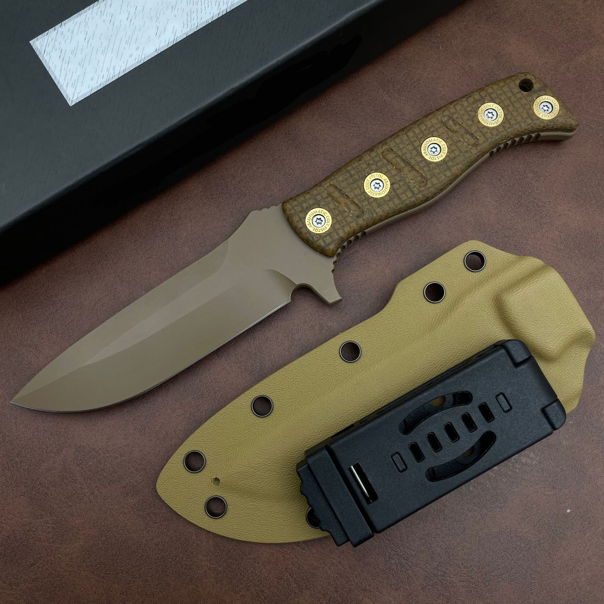 BM 375 Shane Sibert Adamas Fixed Blade Knife Micarta Handle Sheath Outdoor Camping Hunting Pocket EDC Tool Knife