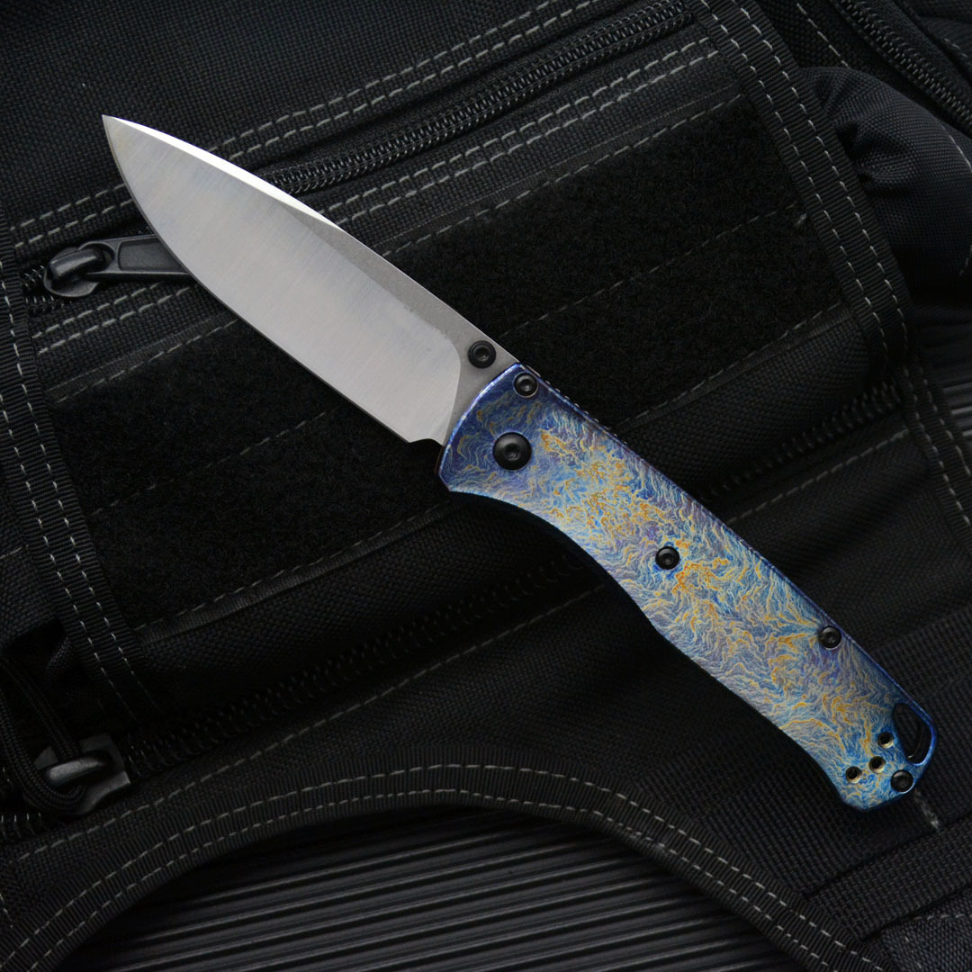 NEW Bench 535 made Bearing Titanium alloy Handle M390 Pocket Survival EDC Tool Camping Hunt Outdoor Folding Knife