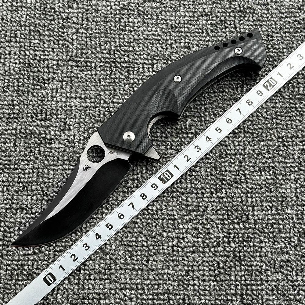 C196 bearing G10 handle folding knife, high hardness outdoor camping wilderness survival pocket tool knife