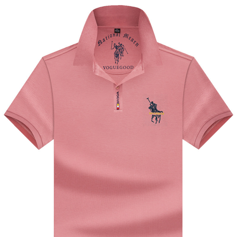 Cotton Luxury Embroidered Mens Summer Short Sleeved Polo Shirt Casual And Loose Suitable For Fathers Business And Leisure Style