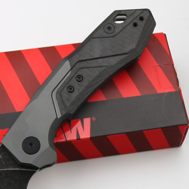 KS 7850 Outdoor Pocketknife Blackwash CPM154 Blade Hunting Folding Knife Combat Survival Tools Hard Cutting Tools EDC Men's Gift