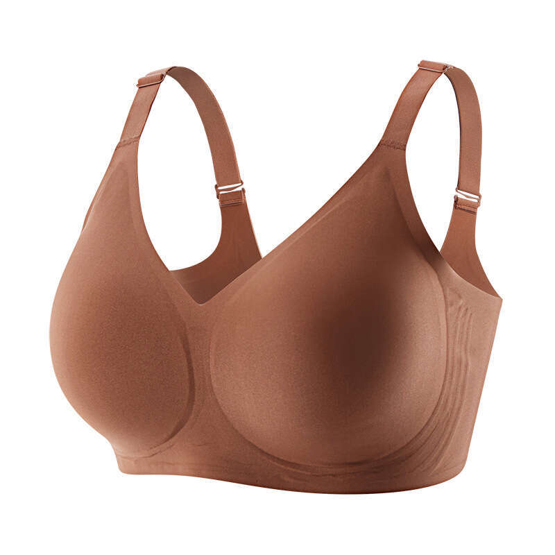 Plus Size Wireless Comfort No Underwire Full Support Easy Wear Bra For Ladies Cross-border foreign trade non-wired jelly seamless underwear for women 