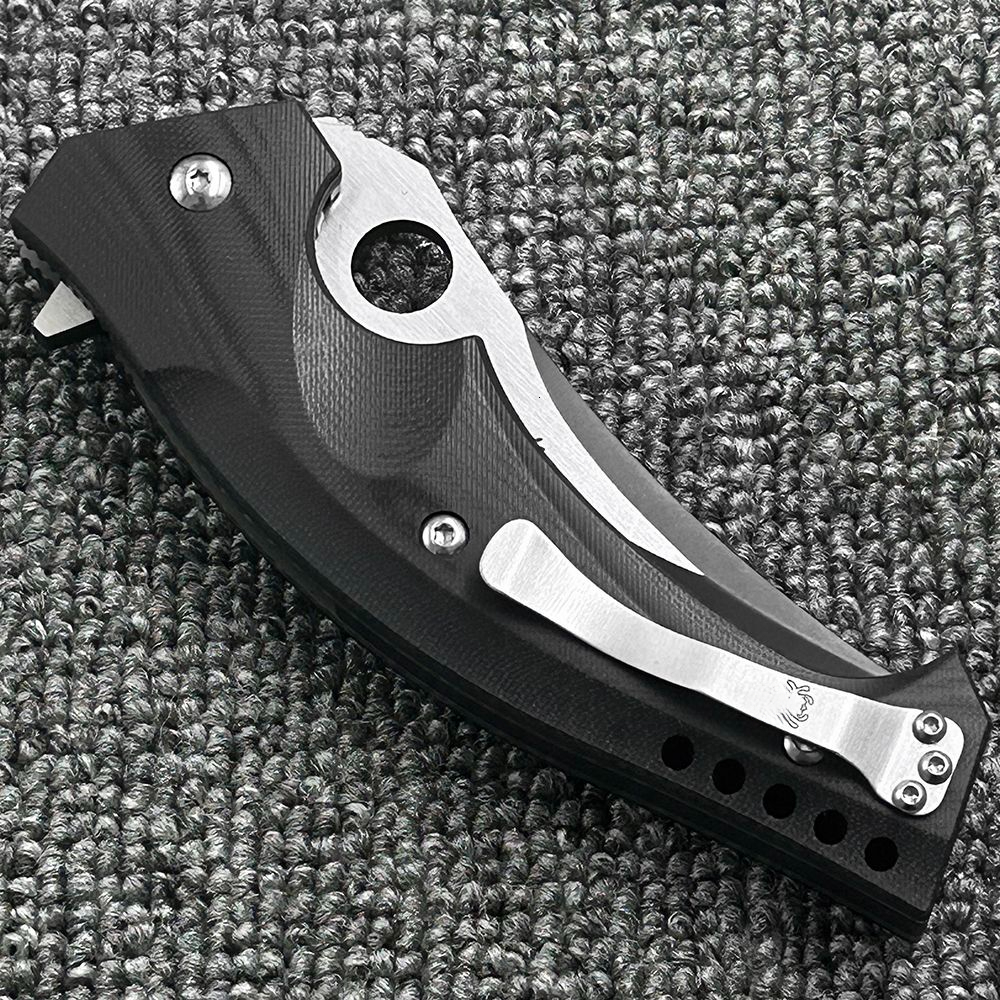 C196 bearing G10 handle folding knife, high hardness outdoor camping wilderness survival pocket tool knife