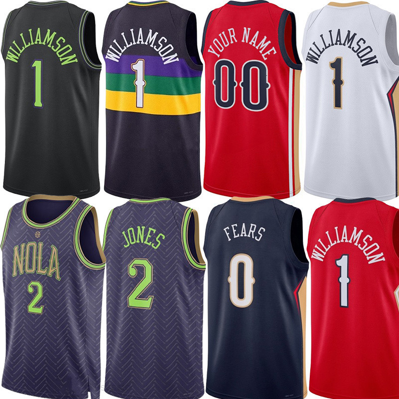 NOP Pelican Basketball Jerseys Zion Williamson Jeremiah Fears Poole Herbert Jones Dejounte Murrayy Trey Murphy Derik Queen Yves Missi Kevon Looney Cit