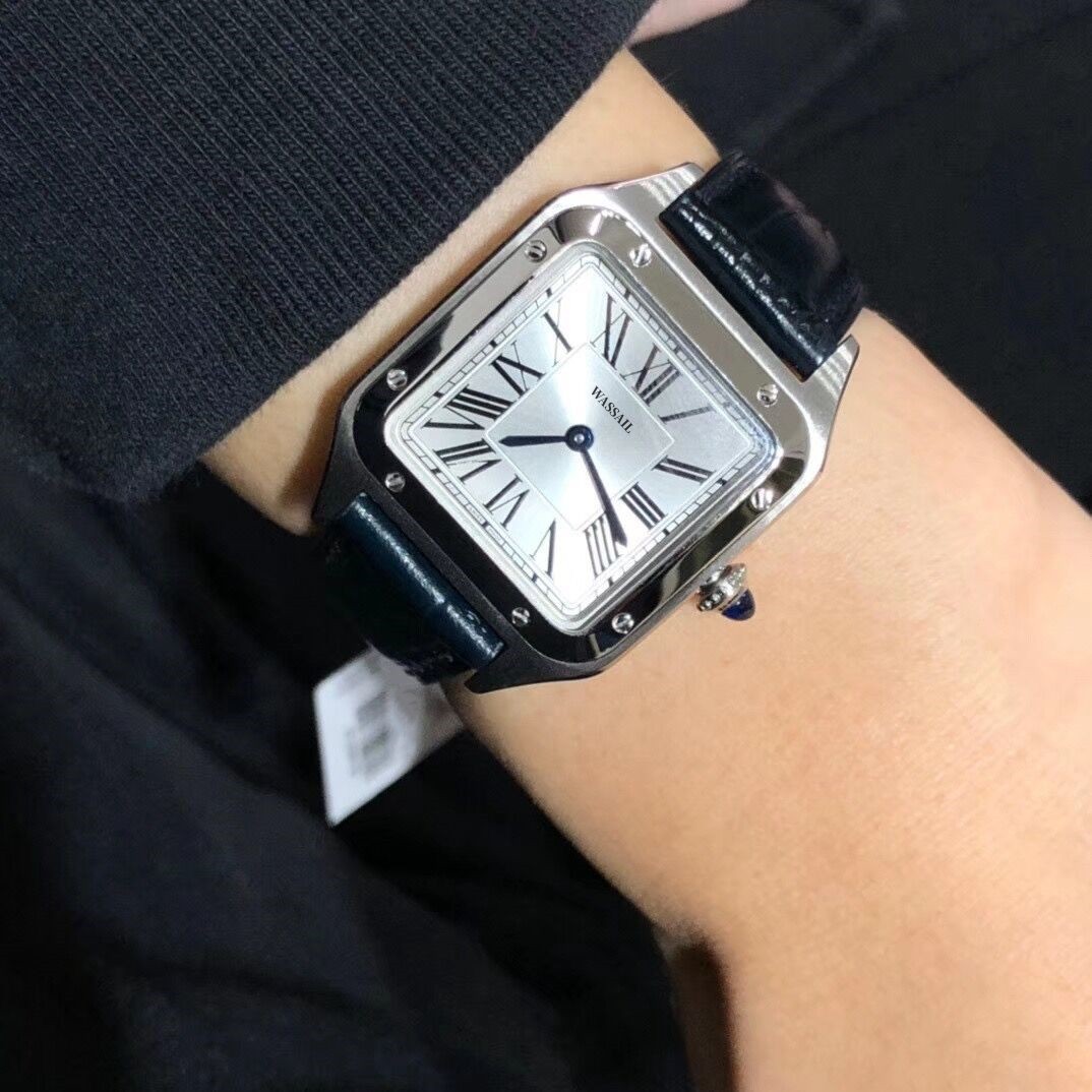 New square-shaped watch - Simple and fashionable ladies' leather strap watch - Elegant and versatile women's watch