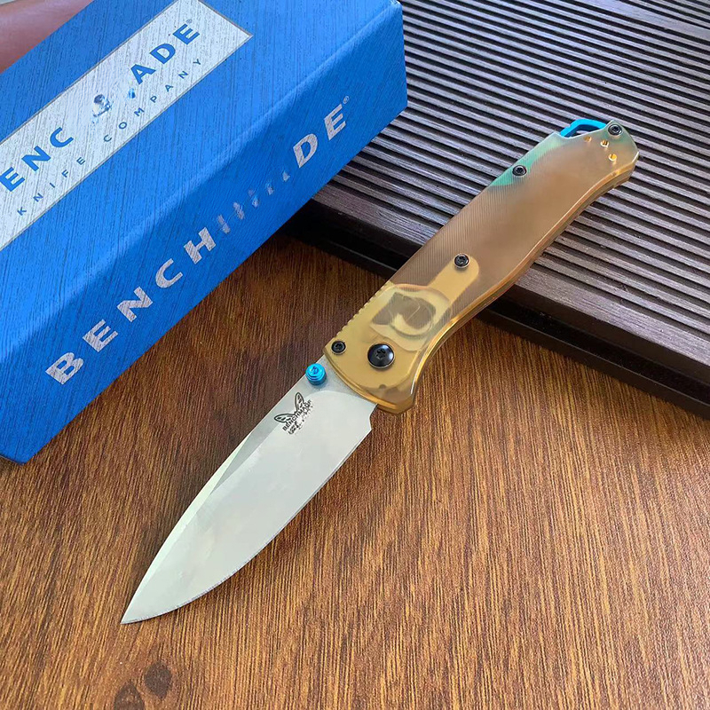 BM535 PEI Handle Camping Folding Outdoor Knife D2 Blade Survival Hiking Portable Self-defense Hunting Multitools Hand Knives