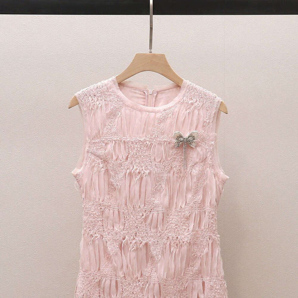 Designer's k30 high-end women's summer new style vacation style sweet texture patch long women's vest