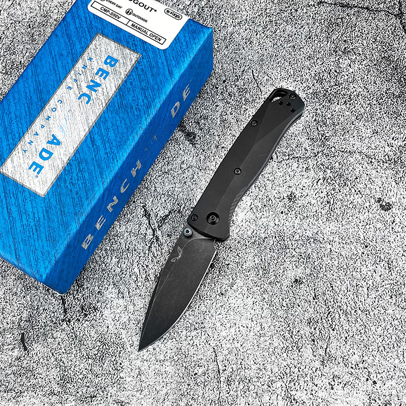 BM 533 D2 Blade Aluminum Shank Pocket Folding Knife EDC Outdoor Camping Tool Self Defense Hunting Tactical Knife