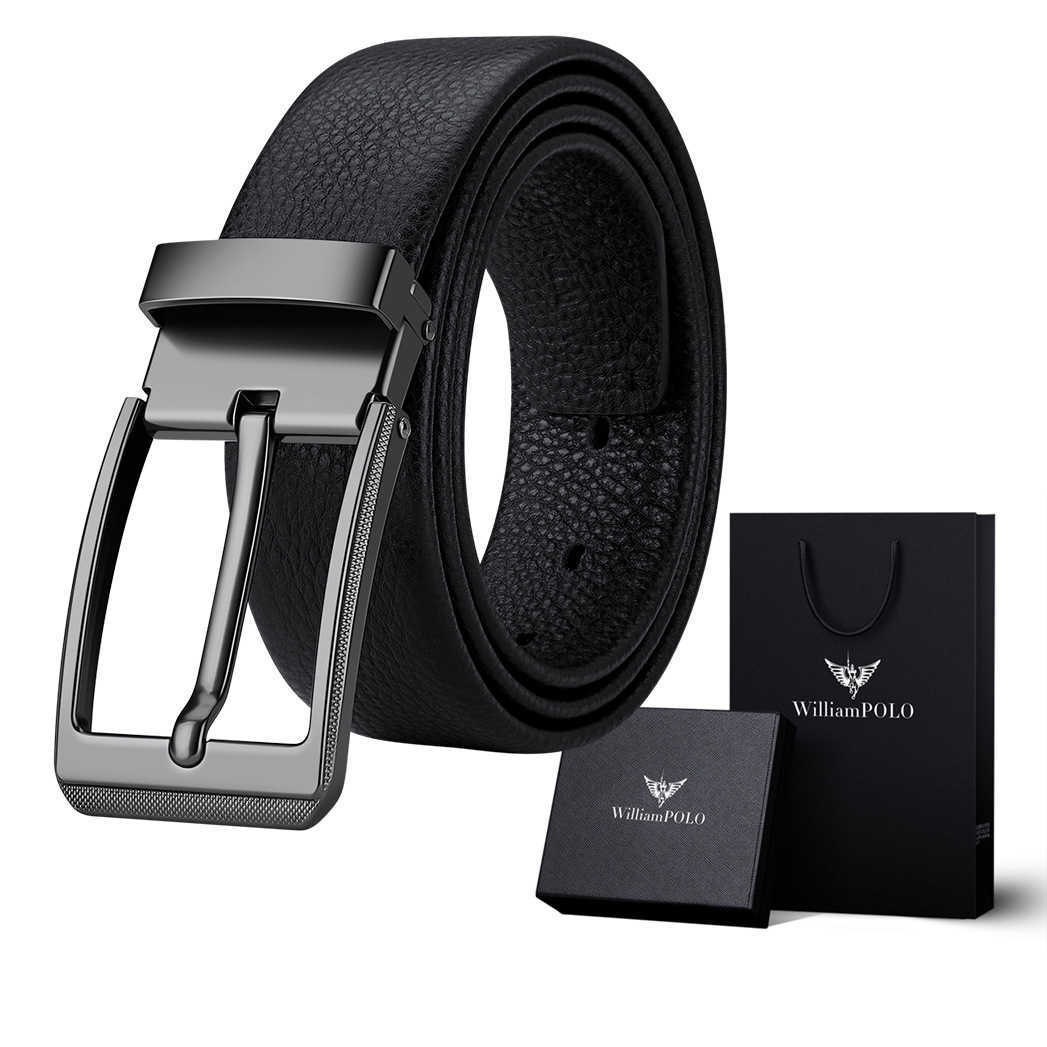 Men's hook-and-loop belt leather pants with microfiber fabric for business and casual wear. Durable and long-lasting youth waist belt. X260428